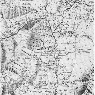 Bertolla Ant Bartorolcel Rumo Mechel 1774 Carta Geogrta Cura Del Comune Cles
